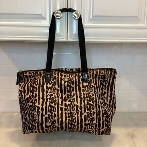 Coach Bag Purse Handbag Pocketbook Ocelot Print Nylon Travel Weekend Travel Bag